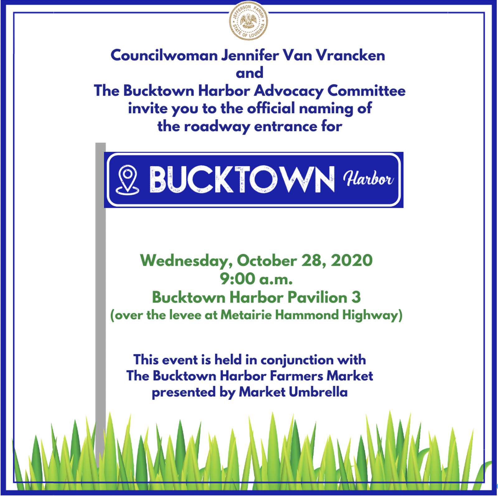 Offical Naming of Bucktown Harbor